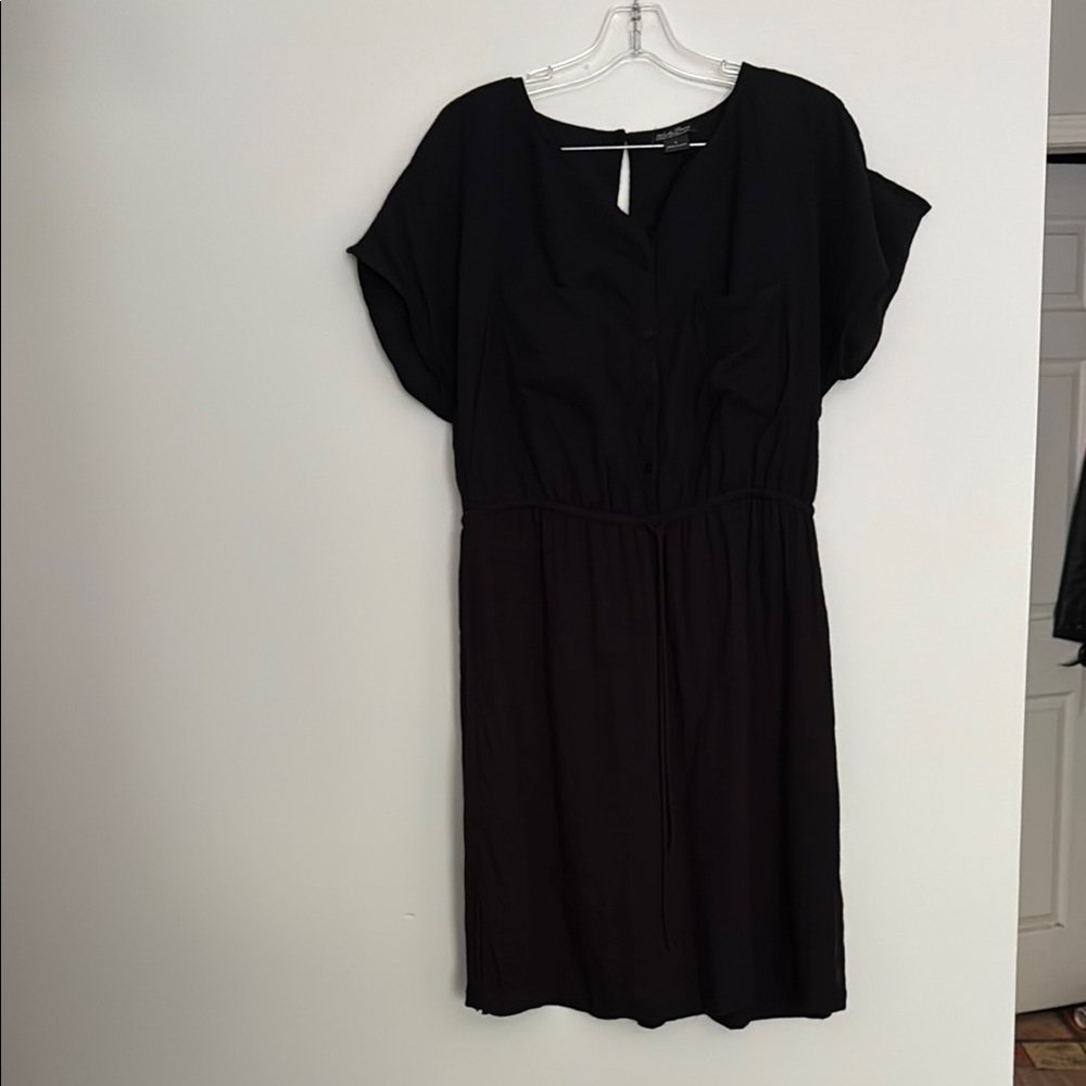 Lucky Brand Black Dolman Sleeve Midi Sundress